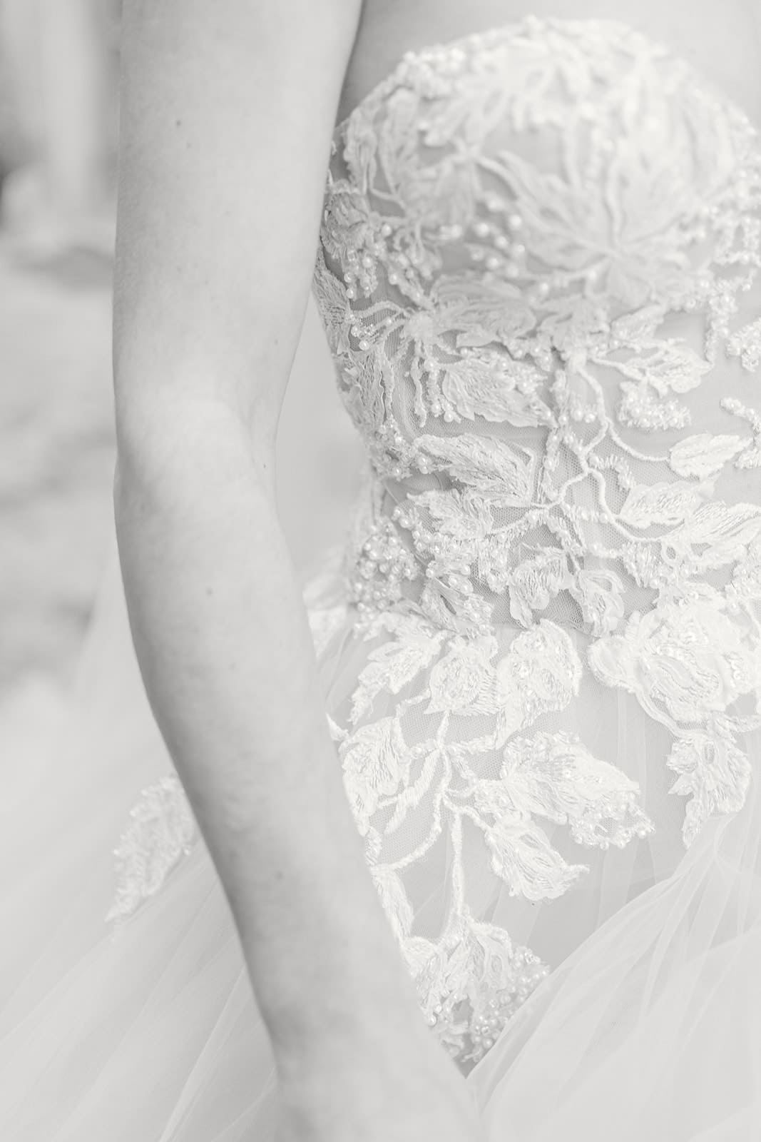 Detail photo of wedding dress